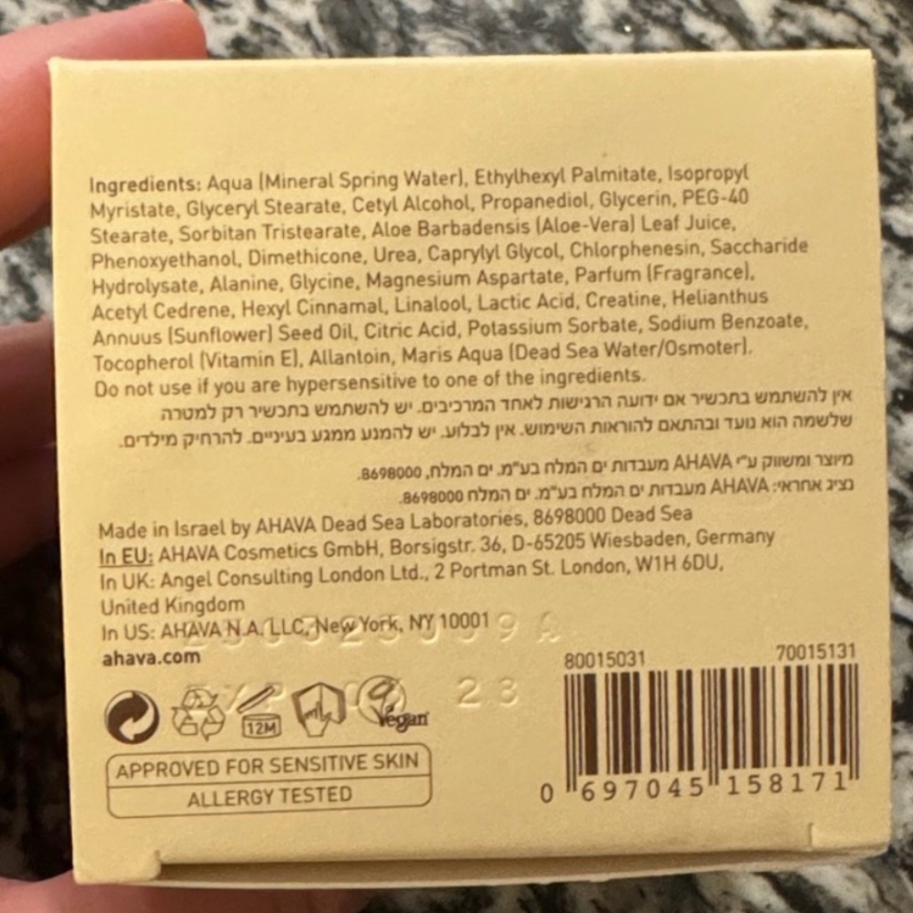 AHAVA Essential Day Moisturizer for normal to dry skin.  NIB sealed Box - Picture 4 of 6